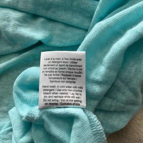 Laura Plus Turquoise V-Neck Short Sleeve TShirt - Size 2x GUC - Picture 6 of 7